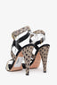 Giambattista Valli 2013 Spring Printed Open Toe Buckle Heels Size 37.5