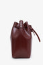 Mansur Gavriel Burgundy Leather Logo Bucket Bag