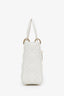 Christian Dior 2021 White Cannage Lambskin Small Lady Dior with Strap