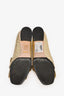 Gucci Metallic Gold Leather GG Block Heels Size 38