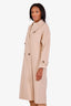 Weekend Max Mara Beige Wool Blend Double Breasted Coat Size 4 (No Belt)