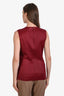Givenchy Red Shiny Sleeveless Top Size 38