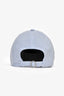 Christian Dior White/Blue Seersucker Logo Baseball Hat Size 58