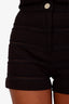 Pre-loved Chanel™ 2024 Black Cotton CC Braid Mini Shorts Size 38
