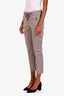 Brunello Cucinelli Brown Pinstripe Cargo Pants Size US 6