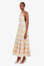 Zimmermann Yellow/Orange Cotton Striped Halter Neck Dress Size 0
