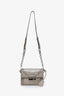 Prada Grey Spazzolato Studded Mini Sound Bag