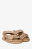 Fendi Beige Leather 'Feel' Sandals Size 38
