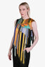 Dries Van Noten Multicoloured Fringe Sleeveless Top Size 34