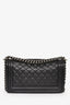 Pre-loved Chanel™ 2014 Black Quilted Leather Medium Boy Bag SHW