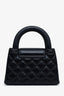 Pre-loved Chanel™ Black Quilted Crinkled Calfskin Nano Kelly Shopper Bag