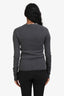 Burberry Brit Grey Nova Check Wool Button Down Cardigan Size XS