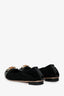 Gucci Black Suede Patent Toe Bamboo Horsebit Ballet Flats Size 36