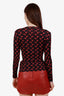 Marine Serre Black/Red Moon Long Sleeve Top Size S