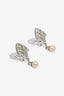 Christian Dior Crystal Pearl Drop Clip-On Earrings