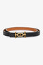 Hermès 2022 Black/Gold 'Ancre' Thin Belt