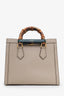 Gucci Taupe Leather Double G Diana Crossbody Bag