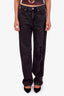 Alexander Wang Grey Cut Out Logo Jeans Size 26