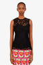 Dolce & Gabbana Black Lace Sleeveless Top Size 38