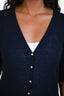 Vince Navy Blue Wool Short Sleeve Buttoned Cardigan Size S