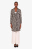 Maje Leopard Print Wool-Blend Coat Size 36