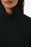 Burberry Black Cashmere Knit Turtleneck Sweater Size S