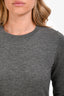Theory Grey Cashmere Blend Crewneck Long Sleeve Mini Dress Size M