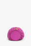 Loewe Fuchsia Lambskin Pleated Bracelet Pouch Shoulder Bag