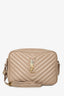 Saint Laurent Taupe Leather Quilted Lou Camera Bag
