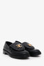 Pre-loved Chanel™ Black Leather Quilted Turnlock Logo Loafers Size 36.5