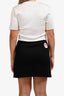 Miu Miu 2018 Black Red/Yellow Striped Mini Skirt Size M