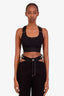 Louis Vuitton Black Criss Cross Bra Top Size 34