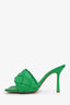 Bottega Veneta Green Nappa Maxi Intrecciato Lido 90mm Mule Sandals Size 38.5