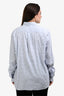 Sibel Saral Blue Gingham Cotton Wrinkle Button-Up Shirt Size L