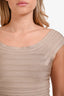 Herve Leger Beige Bondage Midi Dress Size M