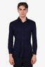 Brunello Cucinelli Navy Slim Fit Cotton Button Down Size S Mens