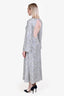ILTA Silver Sequin Long Sleeve 'Sienna' Dress Size 36