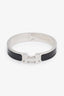 Hermès Palladium Plated Black Clic H Bracelet