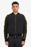 Haider Ackermann Navy/Brown Silk Bomber Jacket Estimated Size M Mens