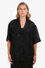 N.21 Black Mesh Crystal Embellished Short Sleeve Top Size 44