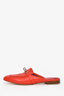 Hermès Red Leather 'Kelly' Mule Size 36