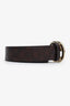 Gucci Brown Leather Interlocking GG Logo Belt Size 85