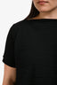 Balenciaga Black Draped Pleated Short Sleeve Long Dress Size 42
