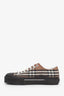 Burberry Brown Canvas Check Low Top Sneaker Size 41