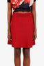Sandro Red Knit Mini Skirt Size 1
