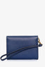 Prada Blue Bicolour Saffiano Leather Envelope Card Case