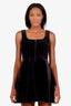 Maje Black Velvet Sleeveless Mini Dress Size 34