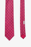 Hermès Pink Silk Horseshoe Graphic Tie Mens