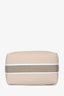 Hermès White/Grey Canvas Bride-A-Brac Small Case