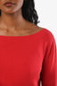 Pull rouge à col bateau et manches longues Weekend Max Mara, taille M